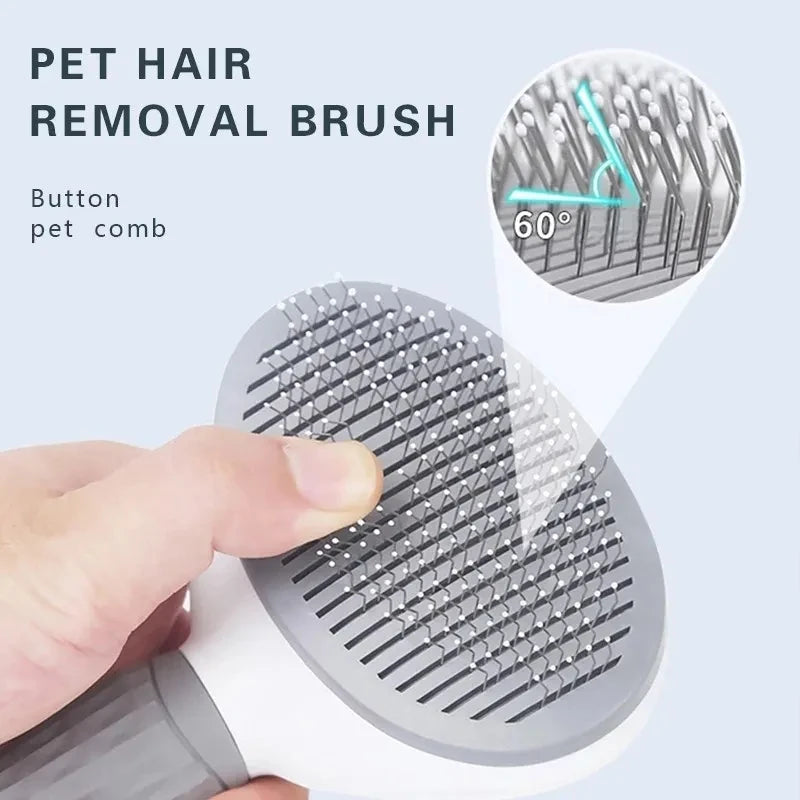 Cepillo Autolimpiante y Desenredante para Mascotas | Self-Cleaning Pet Brush