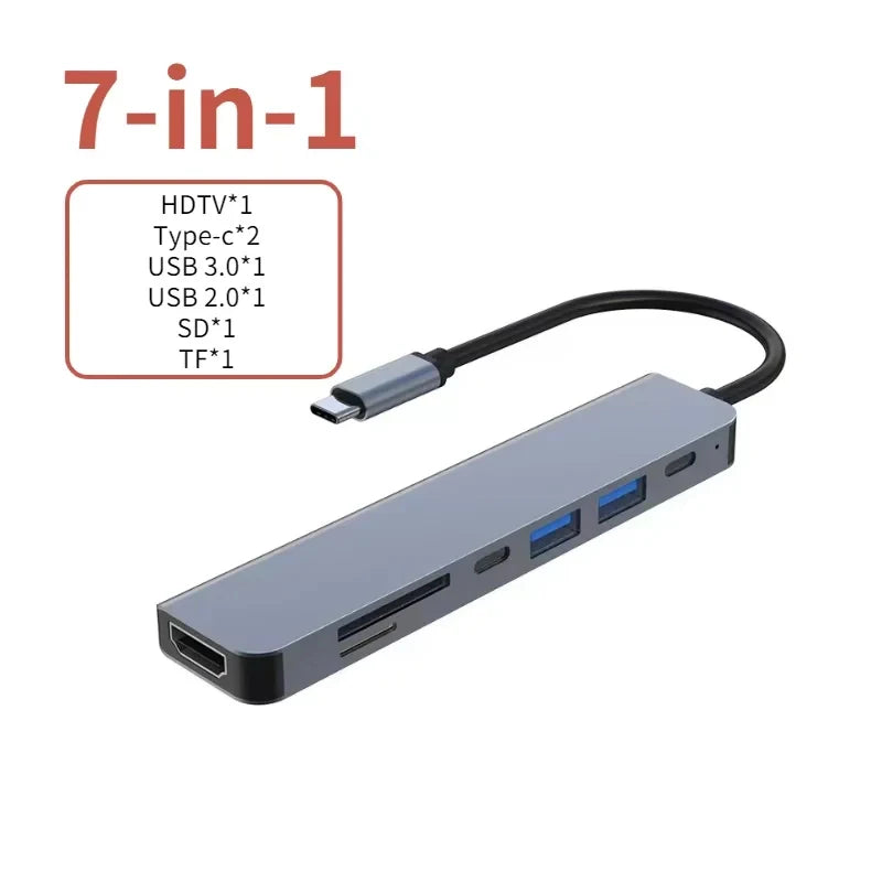 Hub USB-C 8 en 1 Multipuerto para PC, Mac y Móvil | 8-in-1 USB-C Multiport Hub for PC, Mac & Mobile