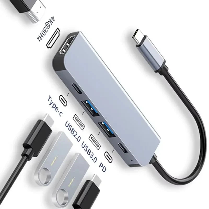 Hub USB-C 8 en 1 Multipuerto para PC, Mac y Móvil | 8-in-1 USB-C Multiport Hub for PC, Mac & Mobile