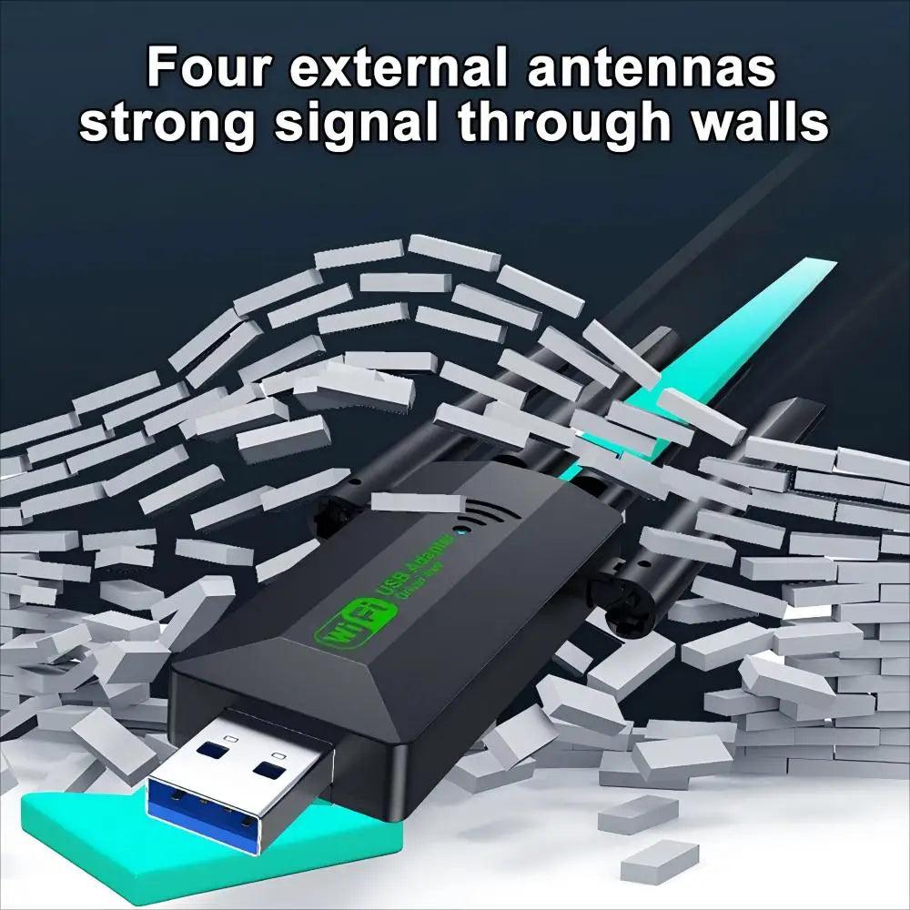 Adaptador WiFi 6 USB 1200Mbps Doble Banda | Dual Band WiFi 6 USB Adapter