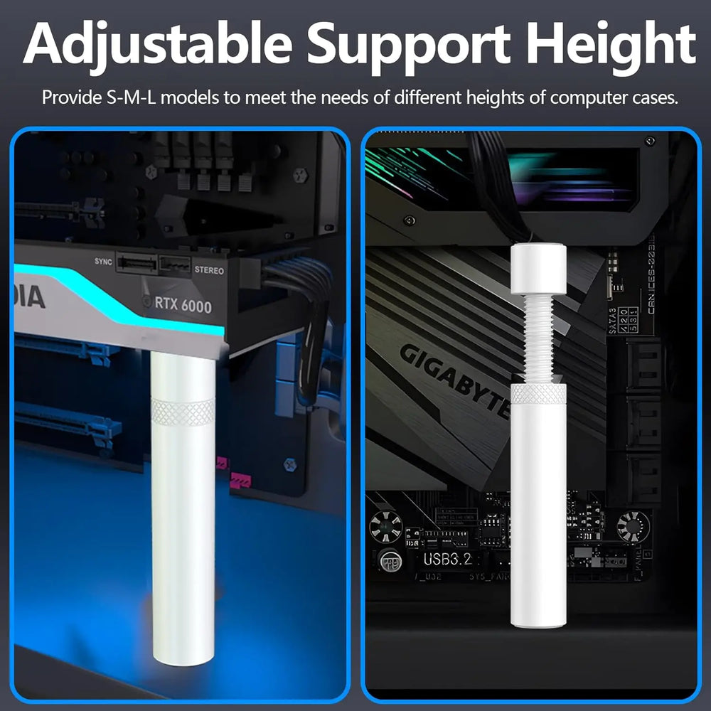 Soporte de Aluminio Anti-Caída para Tarjeta Gráfica | GPU Anti-Sag Aluminum Bracket