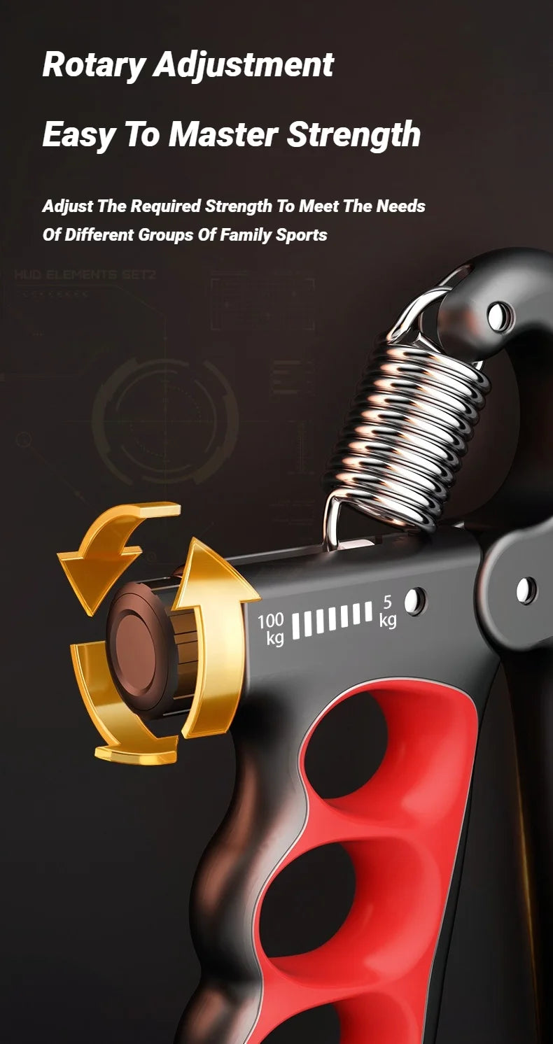 Dinométro de Mano Ajustable 5-100 kg con Contador Electrónico | Adjustable Hand Grip 5-100kg with Electronic Counter