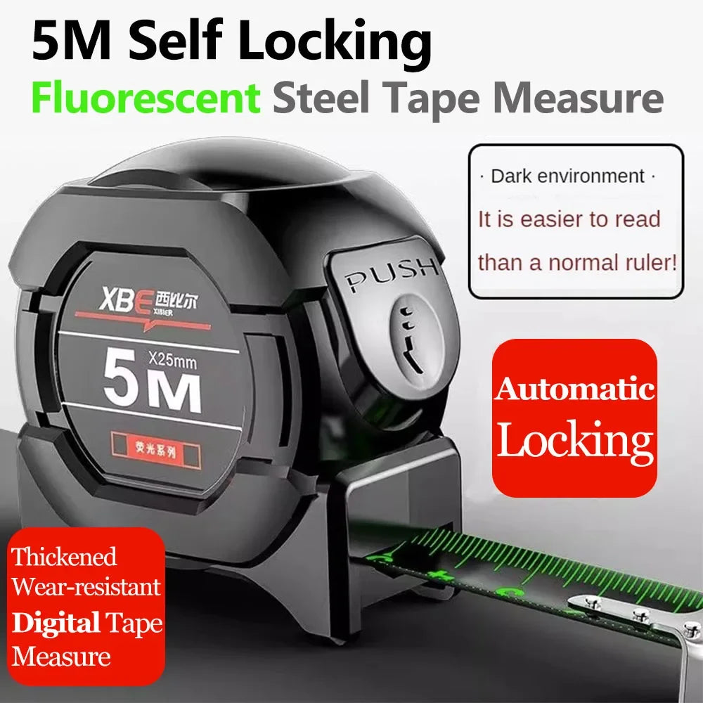 Cinta Métrica de Acero 10M Autobloqueante | Self-Lock Steel Tape Measure