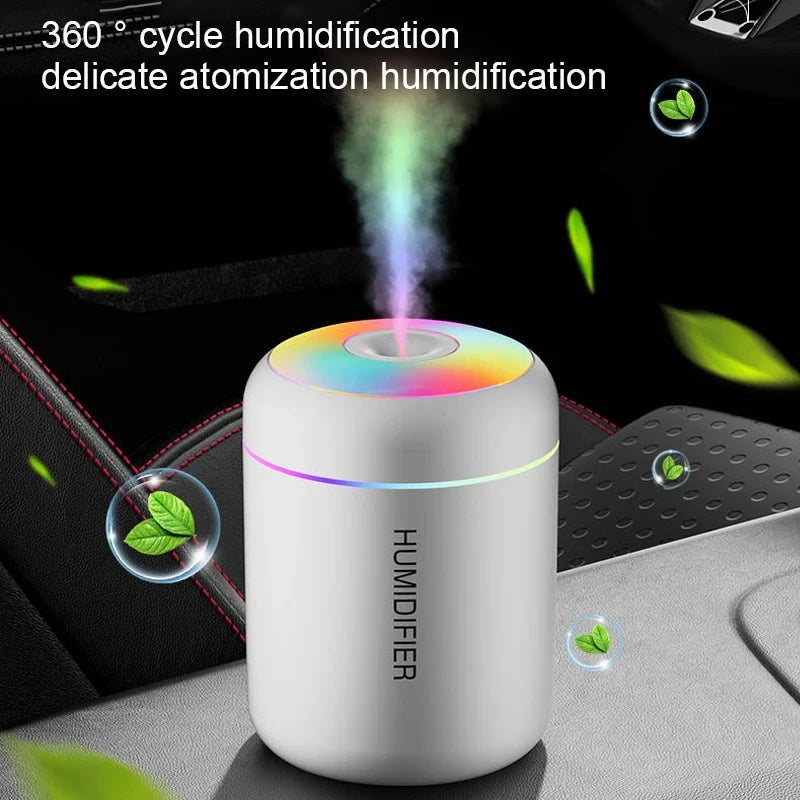 Mini Humidificador USB con Difusor de Aromas y Luz LED | USB Mini Humidifier with Aroma Diffuser & LED Light