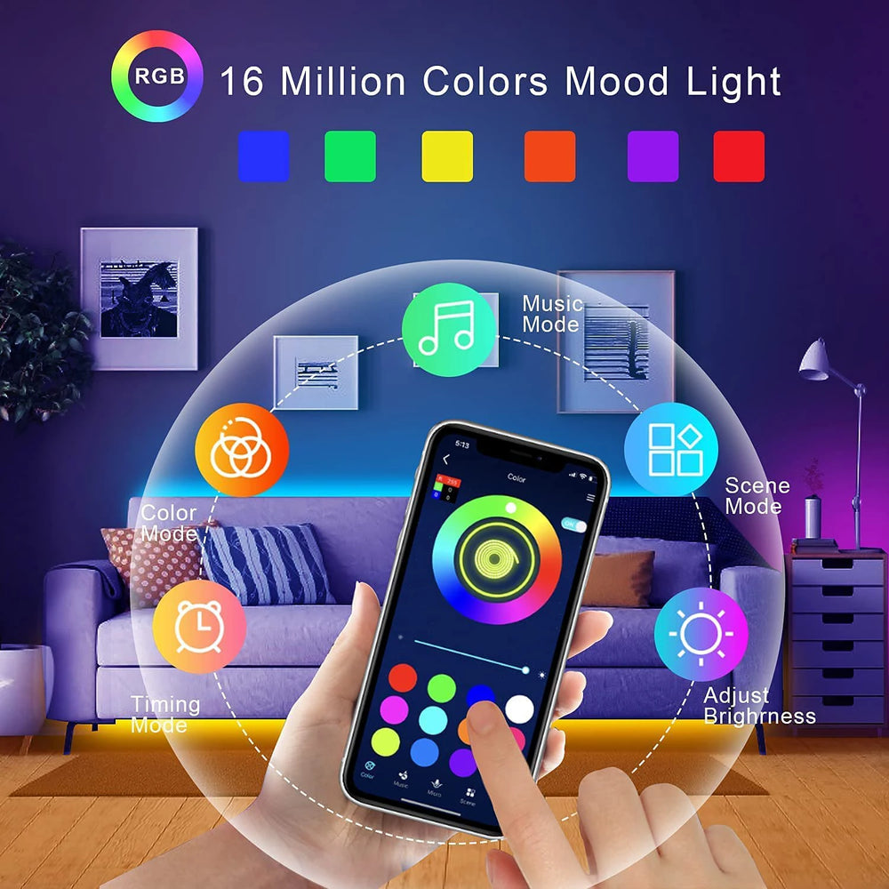 Tira LED RGB con Control por App y Mando | RGB LED Strip with App Control & Remote