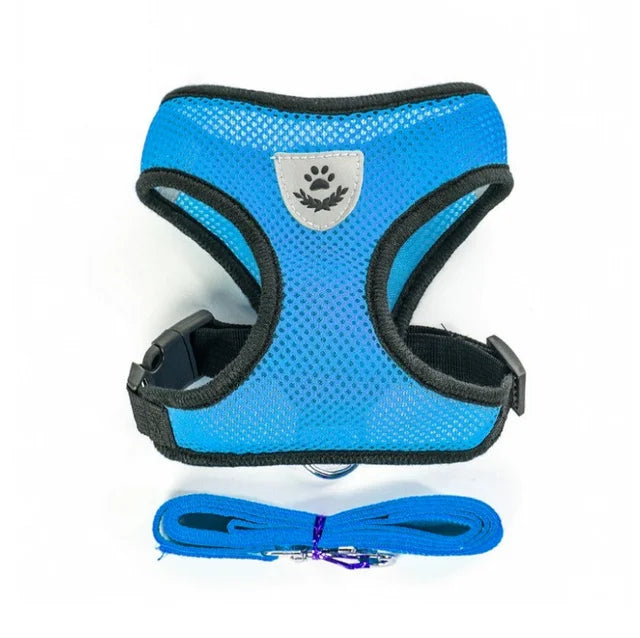 Arnés Ajustable Reflectante con Correa para Gatos y Perros | Adjustable Reflective Harness & Leash for Cats & Dogs