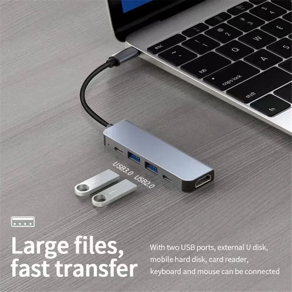 Hub USB-C 8 en 1 Multipuerto para PC, Mac y Móvil | 8-in-1 USB-C Multiport Hub for PC, Mac & Mobile