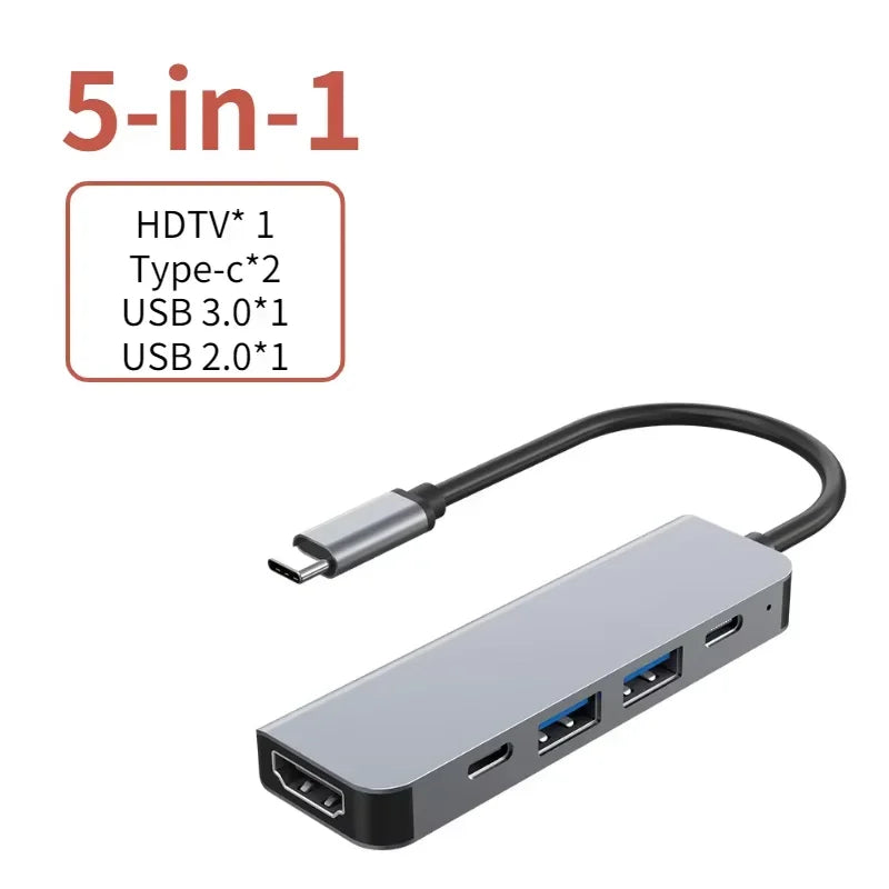 Hub USB-C 8 en 1 Multipuerto para PC, Mac y Móvil | 8-in-1 USB-C Multiport Hub for PC, Mac & Mobile