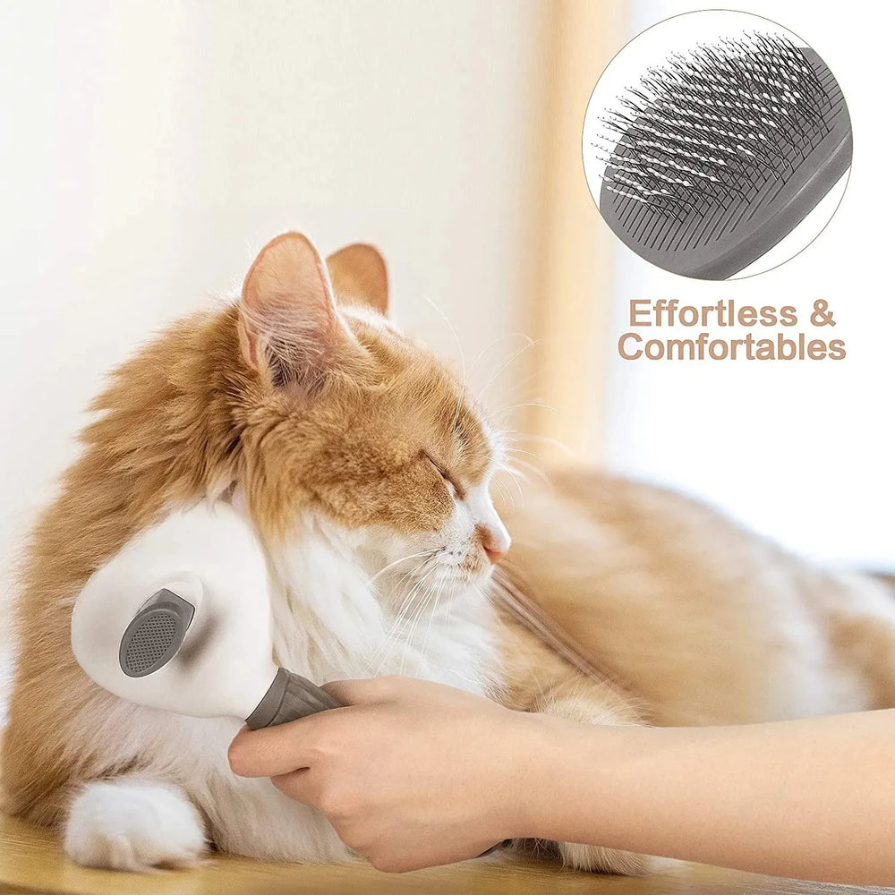 Cepillo Autolimpiante y Desenredante para Mascotas | Self-Cleaning Pet Brush