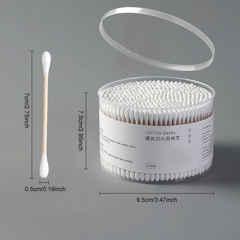 Hisopos de Algodón con Palo de Madera 500/1500 pcs | Cotton Swabs Wood Stick