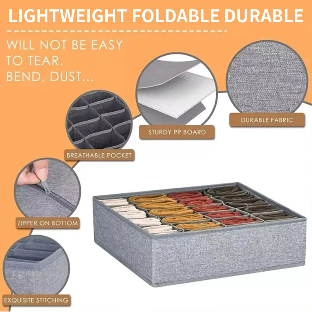 Organizador Plegable de Cajones para Ropa Interior y Calcetines | Foldable Drawer Organizer