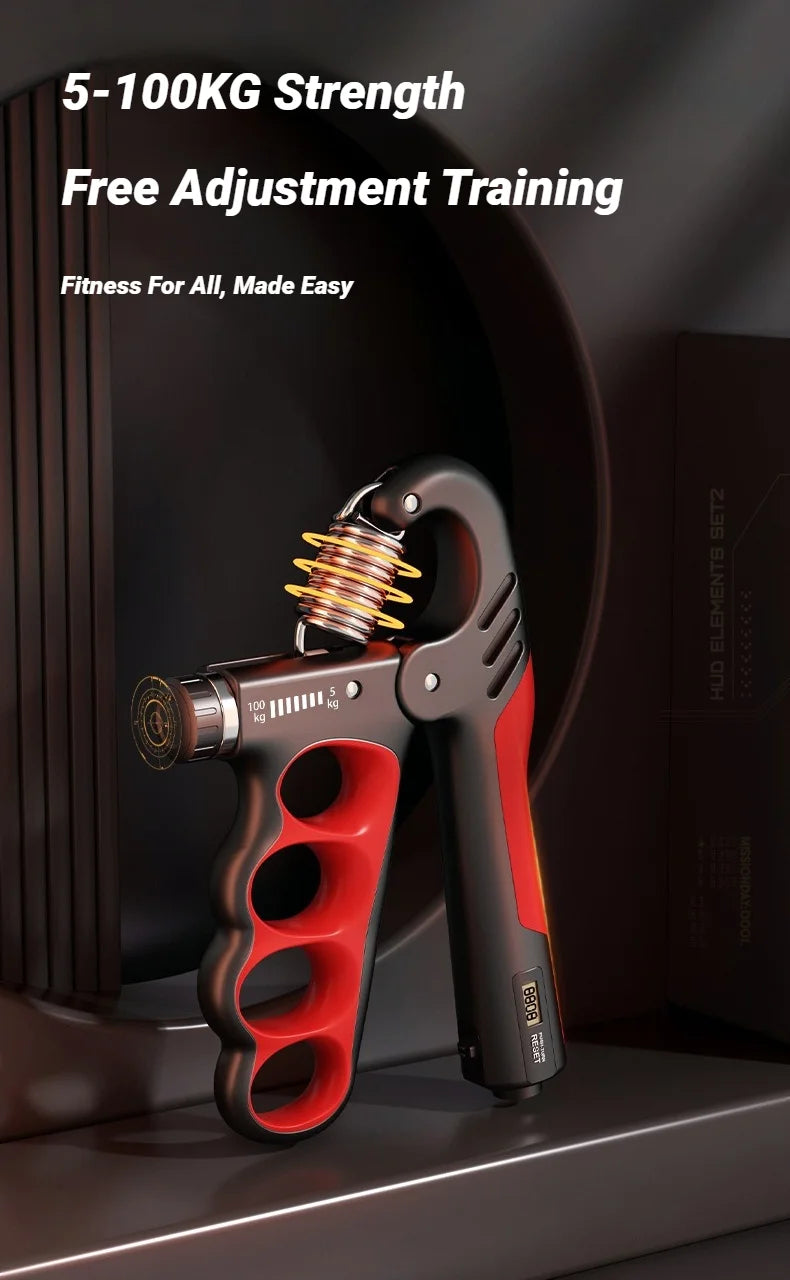 Dinométro de Mano Ajustable 5-100 kg con Contador Electrónico | Adjustable Hand Grip 5-100kg with Electronic Counter