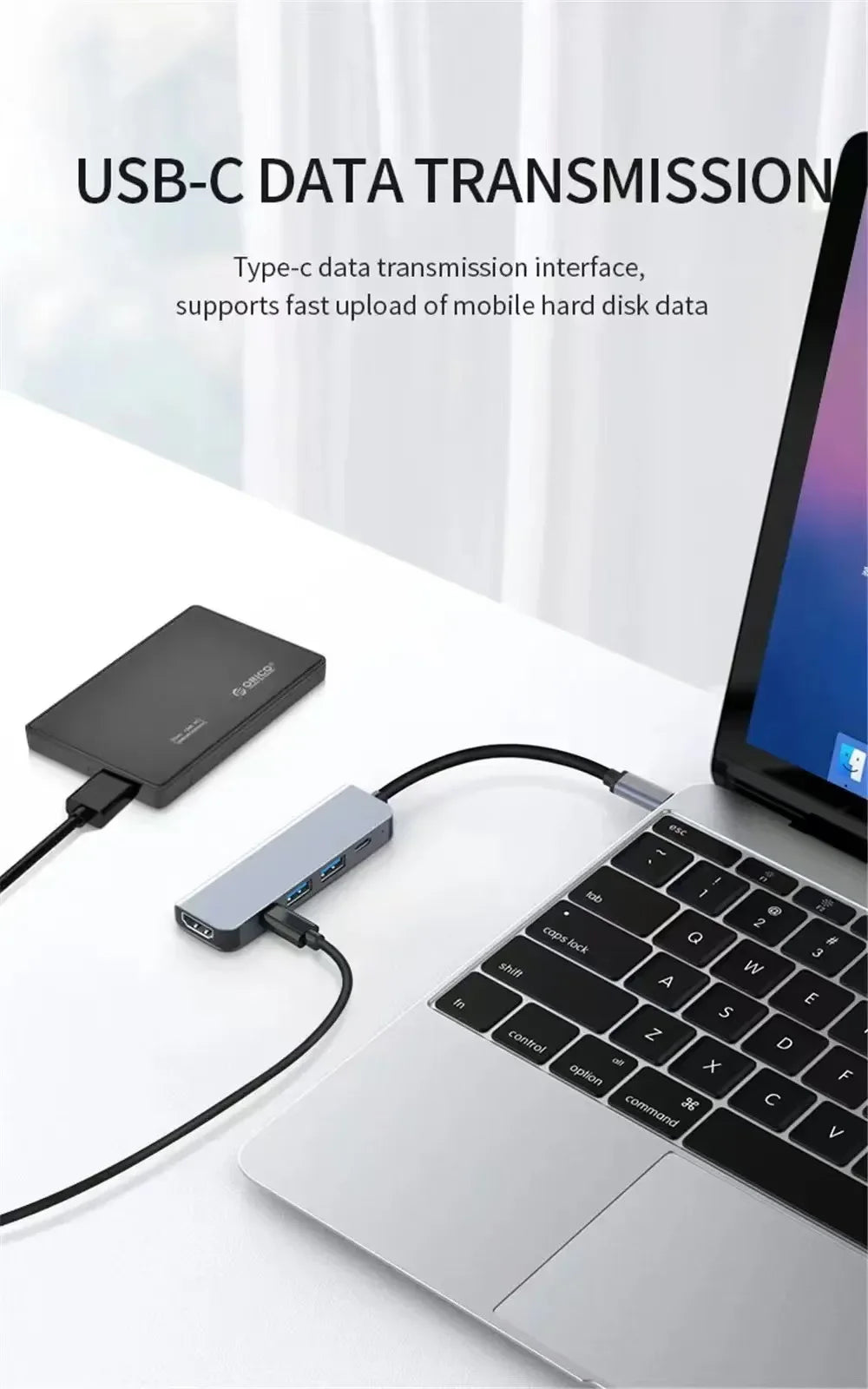 Hub USB-C 8 en 1 Multipuerto para PC, Mac y Móvil | 8-in-1 USB-C Multiport Hub for PC, Mac & Mobile