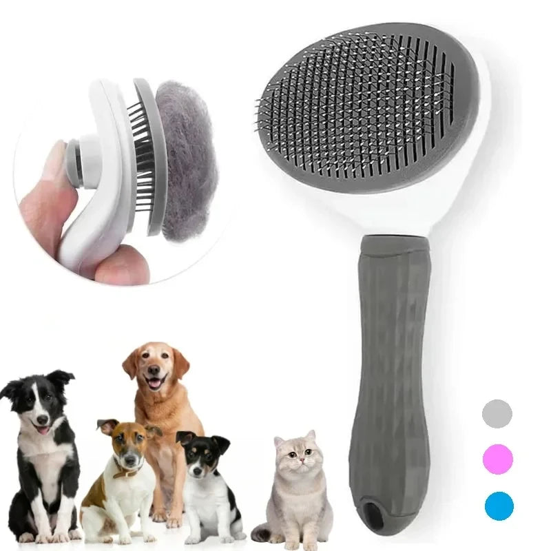 Cepillo Autolimpiante y Desenredante para Mascotas | Self-Cleaning Pet Brush