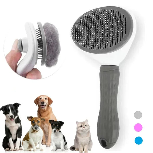 Cepillo Autolimpiante y Desenredante para Mascotas | Self-Cleaning Pet Brush
