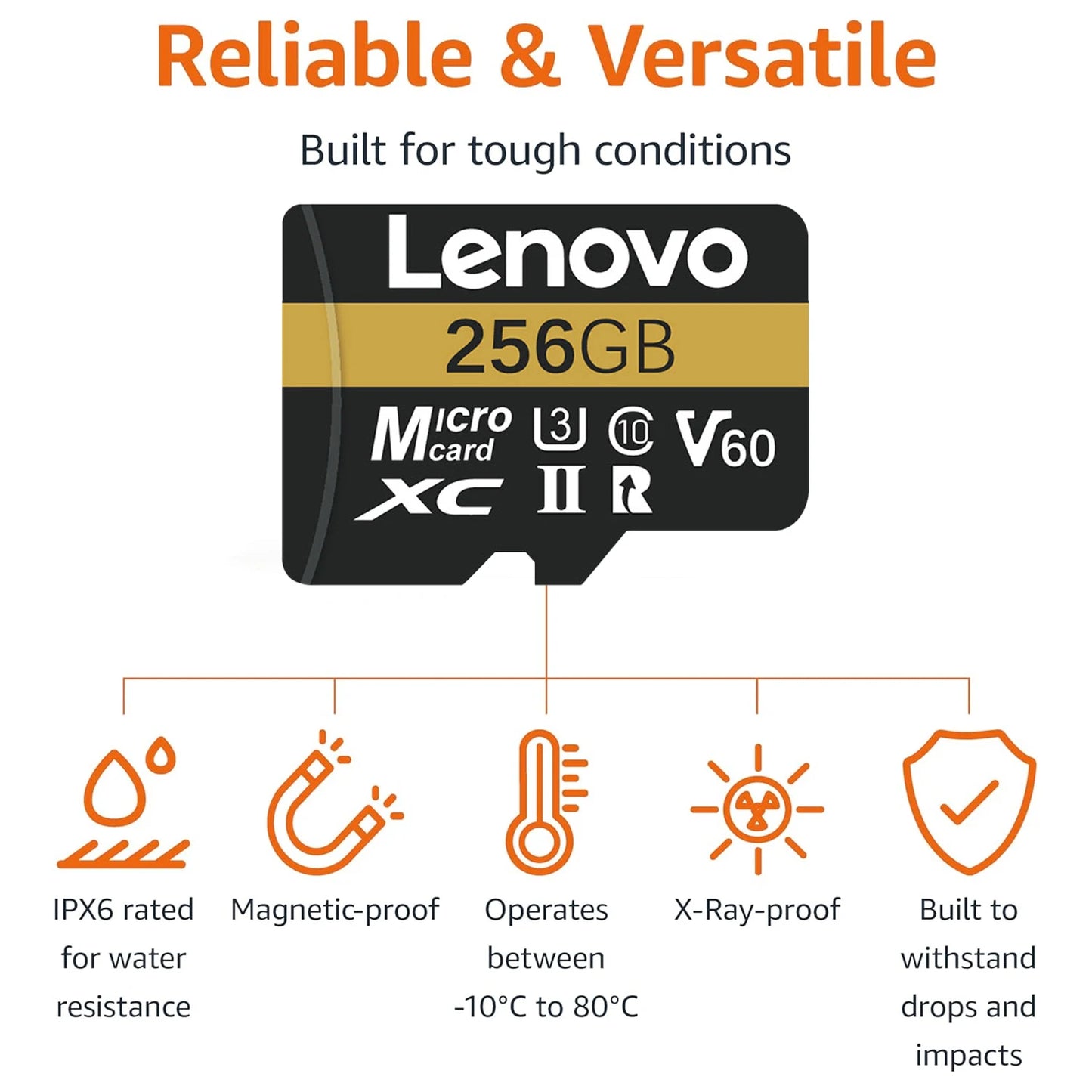 Tarjeta Micro SD Lenovo 128GB/256GB/512GB Alta Velocidad 4K | High Speed TF Memory Card