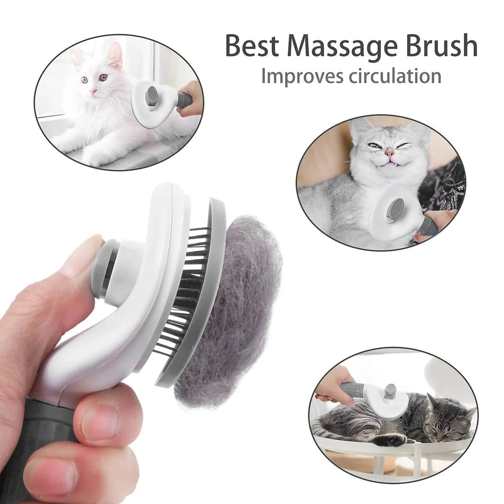 Cepillo Autolimpiante y Desenredante para Mascotas | Self-Cleaning Pet Brush