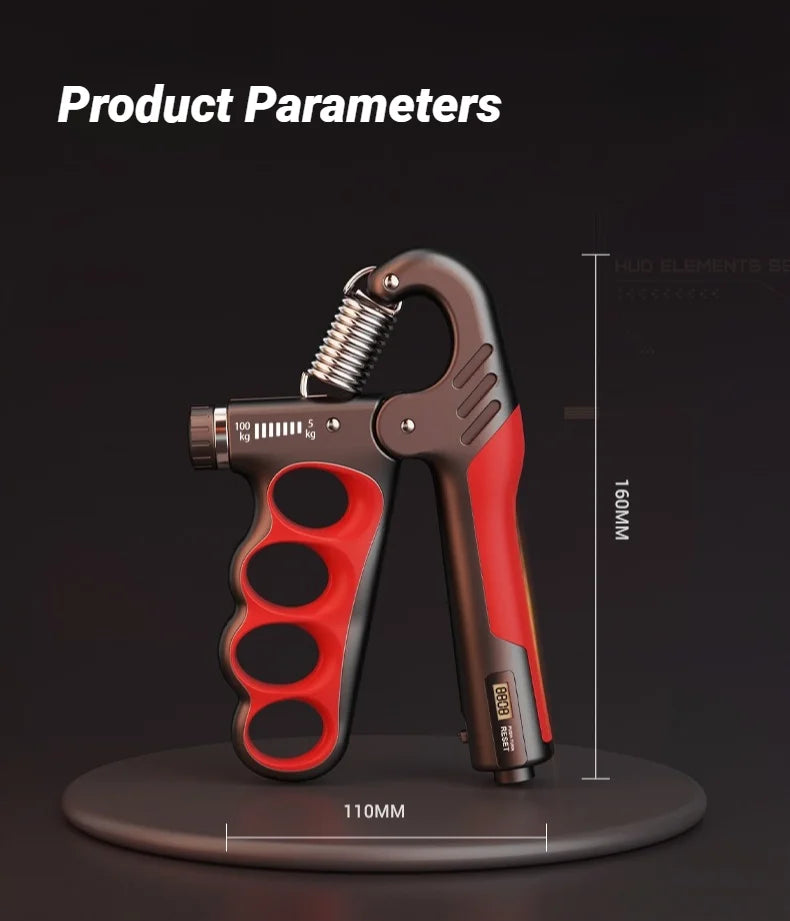 Dinométro de Mano Ajustable 5-100 kg con Contador Electrónico | Adjustable Hand Grip 5-100kg with Electronic Counter