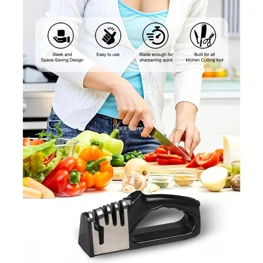 Afilador de Cuchillos Portátil 4 en 1 | Portable 4-in-1 Knife Sharpener