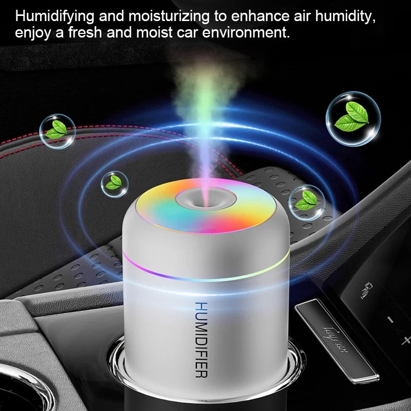 Mini Humidificador USB con Difusor de Aromas y Luz LED | USB Mini Humidifier with Aroma Diffuser & LED Light